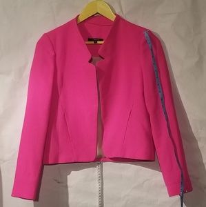 a neon pink blazer sz small